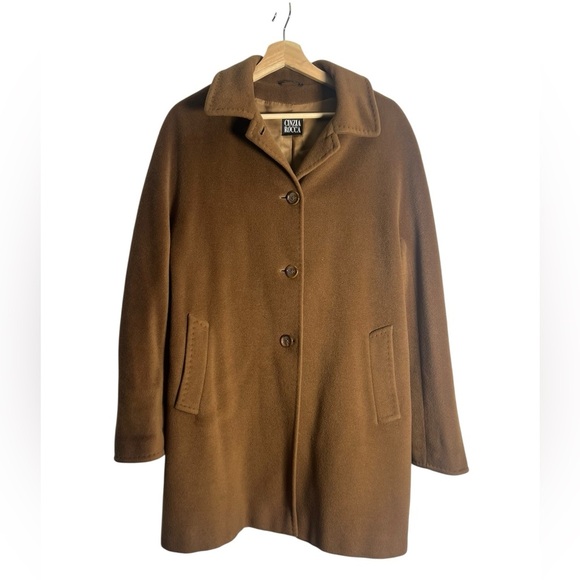 Cinzia Rocca Brown Coat - Virgin Wool - Made in Italy - Picture 6 of 9